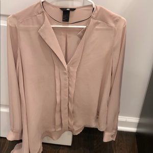 Blush flowy blouse